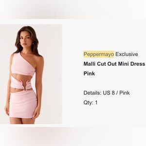 Peppermayo One Shoulder Pink Mini Dress